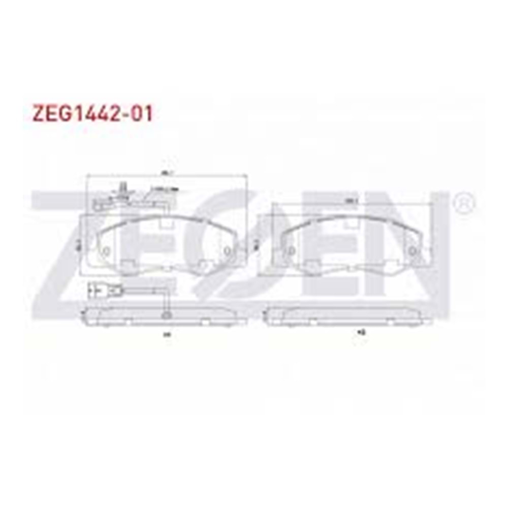 FREN BALATA ARKA FISLI RENAULT MASTER JEST III (FV) 2.3 DCI CIFT TEKER 2010- / OPEL MOVANO B 2.3 DCI 2010- / KARSAN JEST 2.3 D 2012-