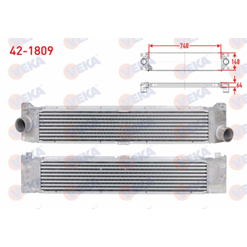 TURBO RADYATÖRÜ İNTERCOOLER KALIN BOXER DUCATO TURBO RADYATORU (INTERCOOLER) KALIN TIP FIAT DUCATO (250) 2.3 MJT EURO 5 2006-2014