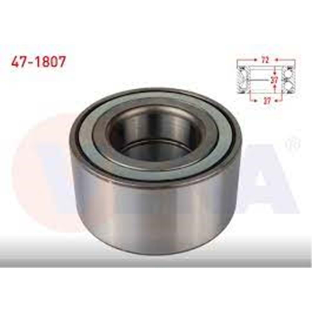 ON TEKERLEK RULMANI SOL-SAG ABSLI 37X72X37 ALBEA 1.3 MJT 03-07/DOBLO 1.3 MJT-1.9 JTD 01-10/LINEA 1.3 MJT 07-/G.PUNTO 1.3 MJT 05-12/CORSA D 1.3 CDTI 06-14/CLIO II 1.4i 98-05/CLIO CLİO RENAULT V 1.0 SCE-1.5 DCI 20-