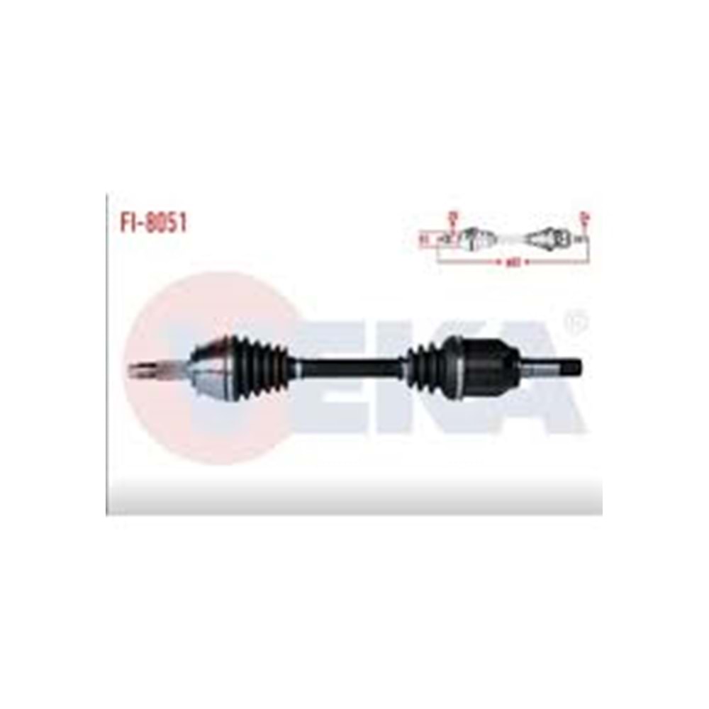 KOMPLE AKS SOL ON FIAT DOBLO (152,263) 1.3 MJT UZUNLUK 602mm 2010-