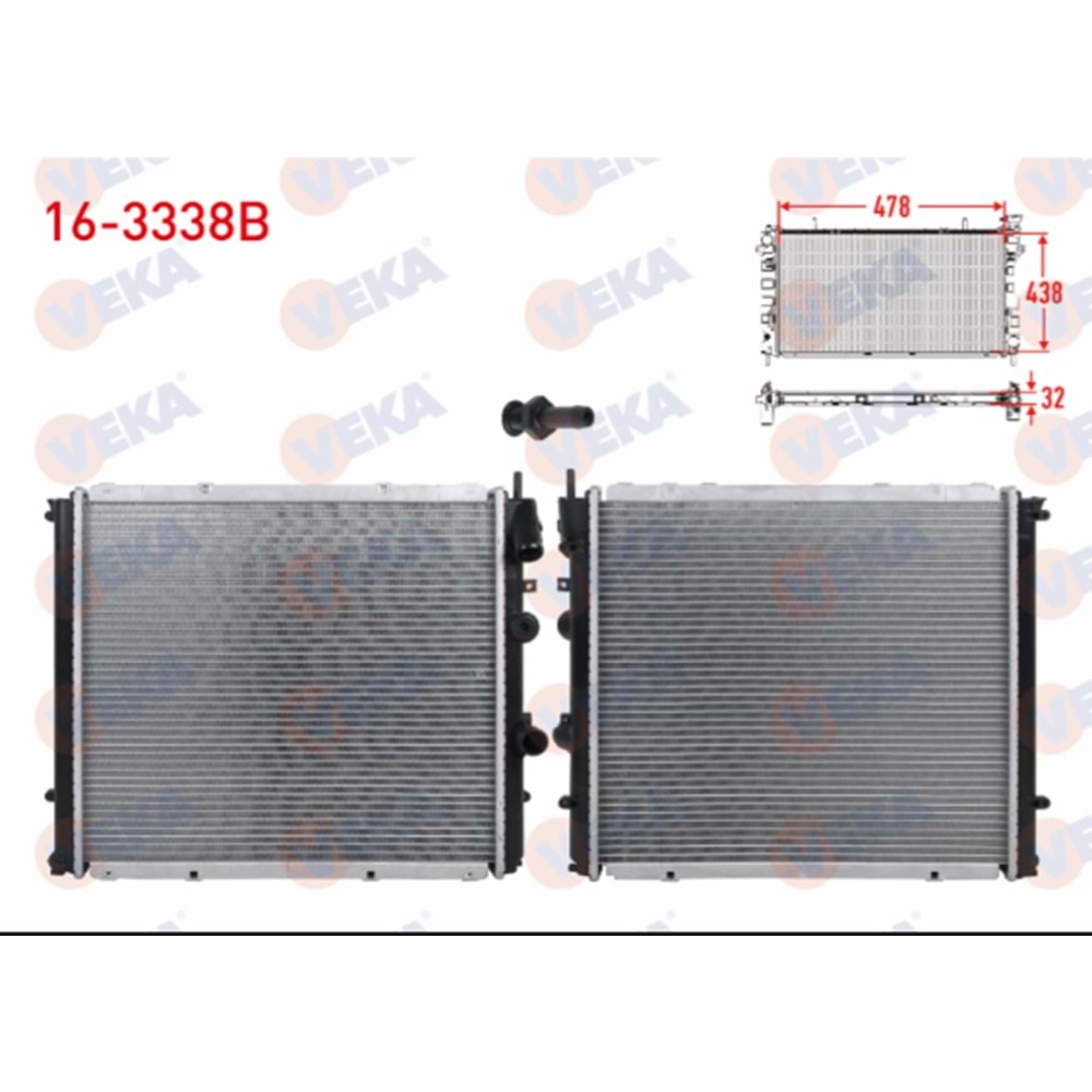 SU RADYATÖRÜ J10 SU RADYATORU BRAZING KARSAN J10 2.3 D M-T 2010-