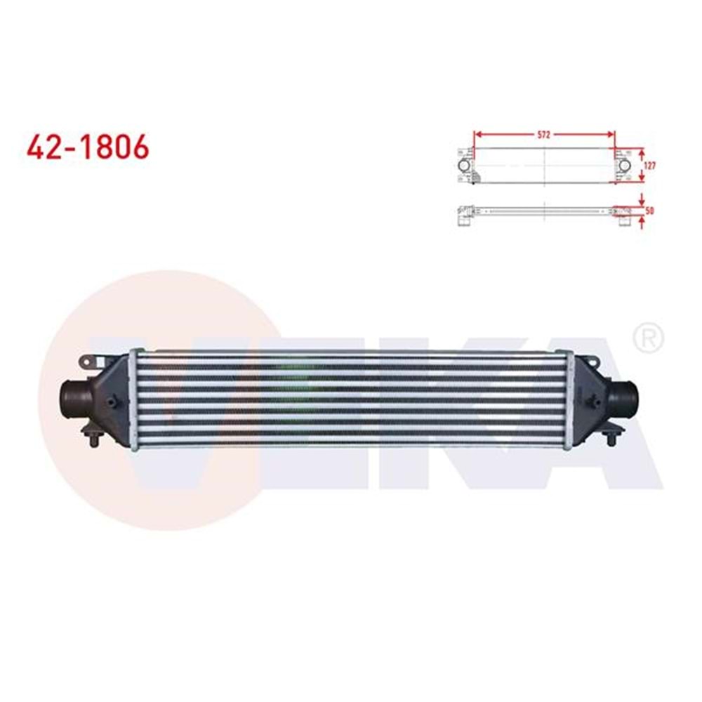 TURBO RADYATORU (INTERCOOLER) FIAT DOBLO (152,263) 1.3 MJT 2010- EGEA