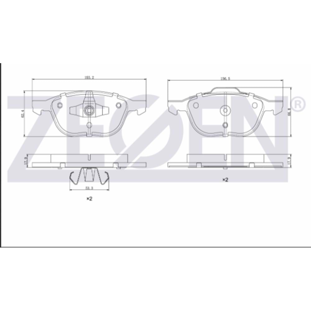 FREN BALATA ON FORD FOCUS II 1.6i 2004-2011/ FOCUS II 1.6 TDCI 2004-2011/ C-MAX I 1.6 TDCI 2007-2011/ FOCUS III 1.6 TDCI 2011-2015/ KUGA I 1.6 2008-2013/ MAZDA 3 1.4i 2003-2009/ S40 II 1.6i 2004-2012