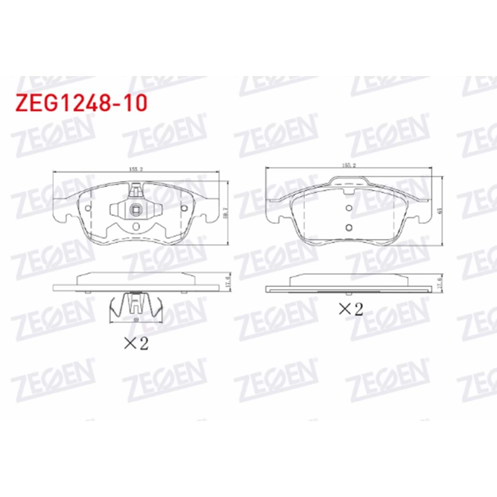FREN BALATA ON 15-16 JANT RENAULT CAPTUR I-II 13-/CLIO V 19-/ FLUENCE 10-/ MEGANE III 08-15/ SCENIC 09-/ ZOE 19-/ DACIA DOKKER 12-/ DUSTER 13-/ LODGY 12-/ NISSAN JUKE (F16) 19-