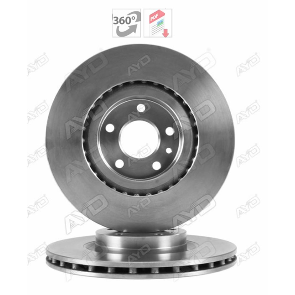 FREN DİSK AYNASI ÖN 5 bijon 284mm EGEA DOBLO 10-> FIORINO 13-> COMBO D 12->