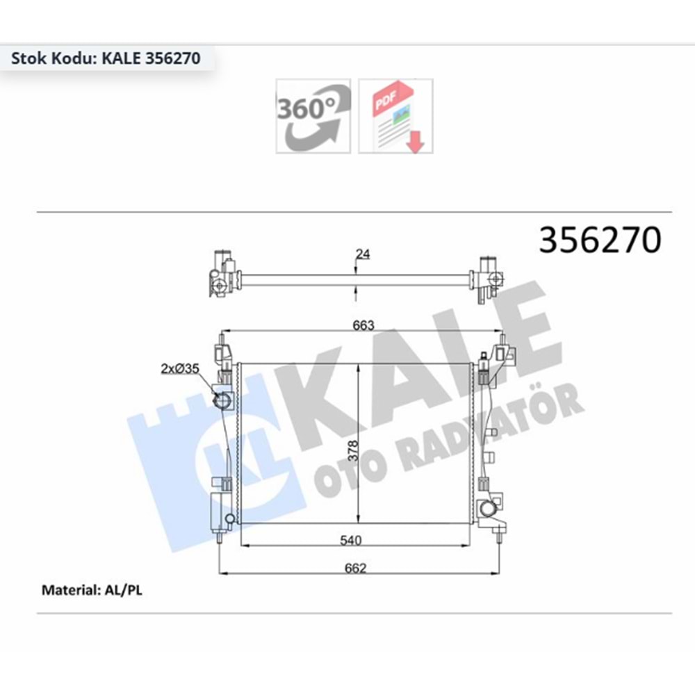 SU RADYATORU MEKANIK FIAT BİPPER NEMO FIORINO (225) 1.4i M-T AC+/- 2007-