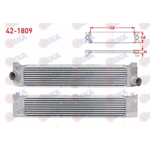 TURBO RADYATÖRÜ İNTERCOOLER KALIN BOXER DUCATO TURBO RADYATORU (INTERCOOLER) KALIN TIP FIAT DUCATO (250) 2.3 MJT EURO 5 2006-2014