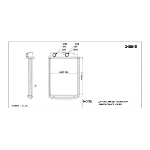 KALORIFER RADYATORU (MOTOR ICI) BOXER III-DUCATO 2