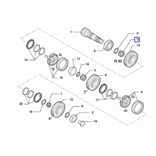 GERİ VİTES MASURALI RULMAN