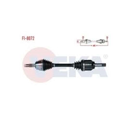 KOMPLE AKS SOL ON FIAT FIORINO (225) 1.3 MJT EURO 5 M-T UZUNLUK 605mm 2013-