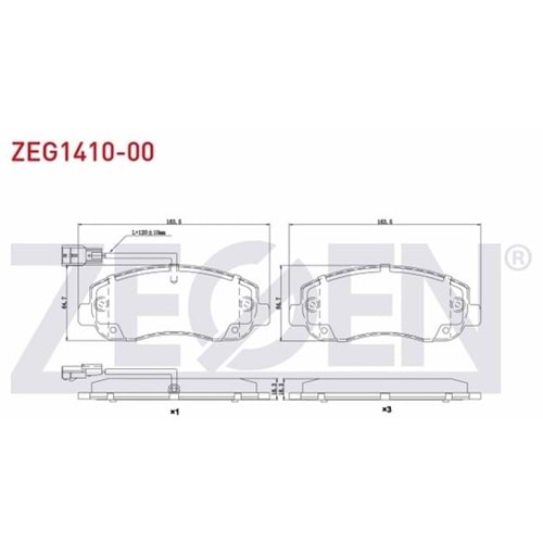FREN BALATA ON FISLI RENAULT MASTER III (FV) 2.3 DCI 2010- / MASTER III (FV) 2.5 DCI 2010- / OPEL MOVANO B 2.3 DCI 2010-