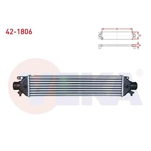 TURBO RADYATORU (INTERCOOLER) FIAT DOBLO (152,263) 1.3 MJT 2010- EGEA