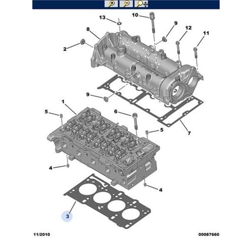 SİLİNDİR KAPAK CONTASI 2Ç FIORINO-BIPPER 1.3JTD E5