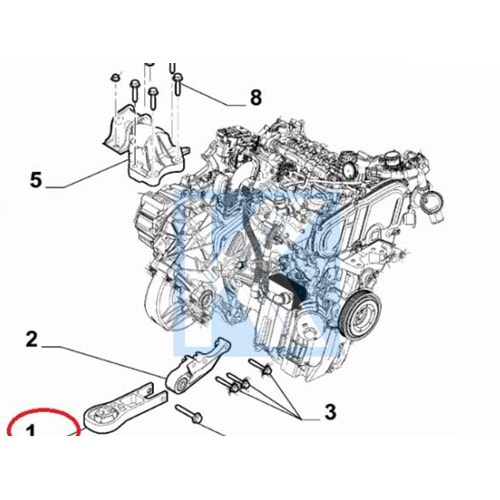 SANZUMAN ALT CATAL KULAGI FIAT DUCATO 2.2 EURO6 21> ŞANZIMAN TAKOZU ALT