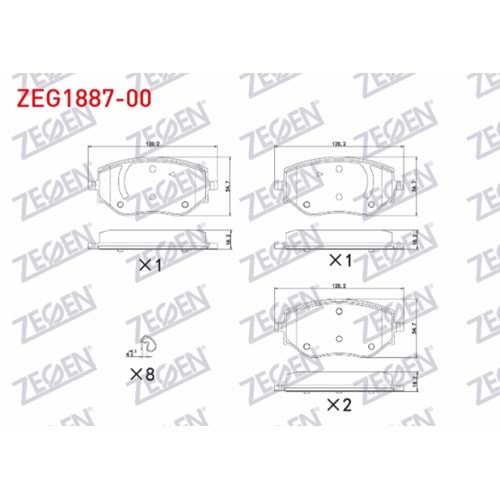FREN BALATA ON RENAULT CLIO V 1.0 Sce - 1.0 Tce - 1.5 BLUE DCI 2020- / NISSAN MICRA IV (K14) 1.0 IG-T 2018-