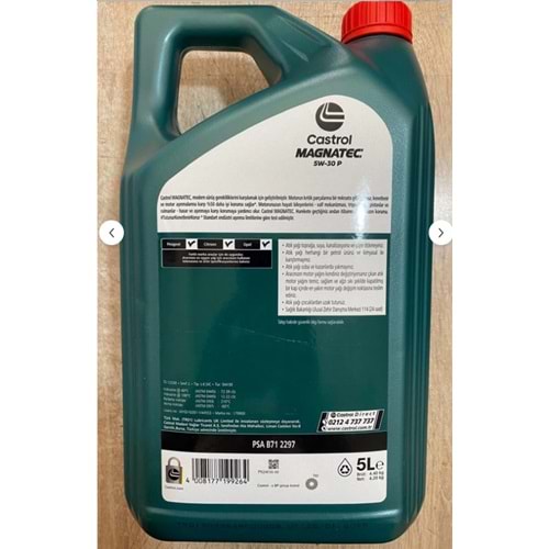 LTRCMA05LT FPW9.55535/03 MOTOR YAĞI CASTROL YAĞ MAGNETIC 5W30