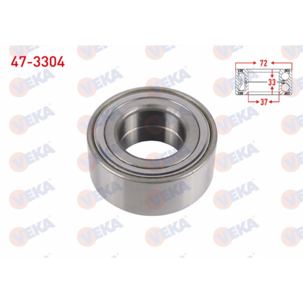 ON TEKERLEK RULMANI SOL-SAG ABS OKUYUCULU 37X72X33 C-ELYSEE 2012-/ 301 2012-/ 207 2006-2012/ 208 2012-/ C3 2002-2009/ C3 II 2009-2016/ C2 2003-2009/ 2008 2013-/ DS3 2009-2013