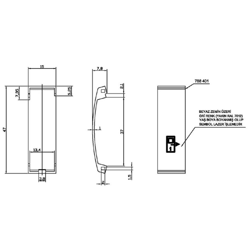ORTA KAPI SEMBOLU BUTON KAPAK SERVIS KAPISI J10