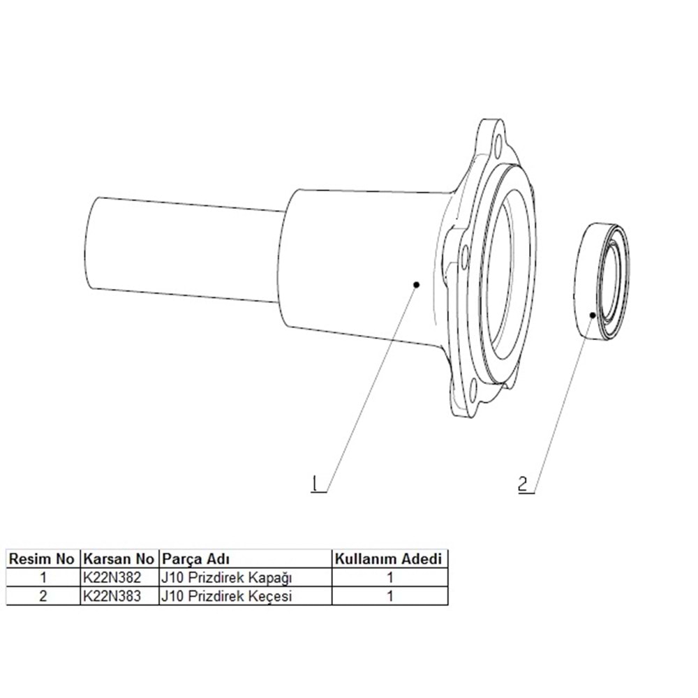 PRÜZDİREK KEÇESİ J10 26X42X8