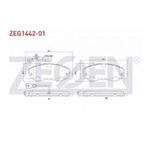 FREN BALATA ARKA FISLI RENAULT MASTER JEST III (FV) 2.3 DCI CIFT TEKER 2010- / OPEL MOVANO B 2.3 DCI 2010- / KARSAN JEST 2.3 D 2012-