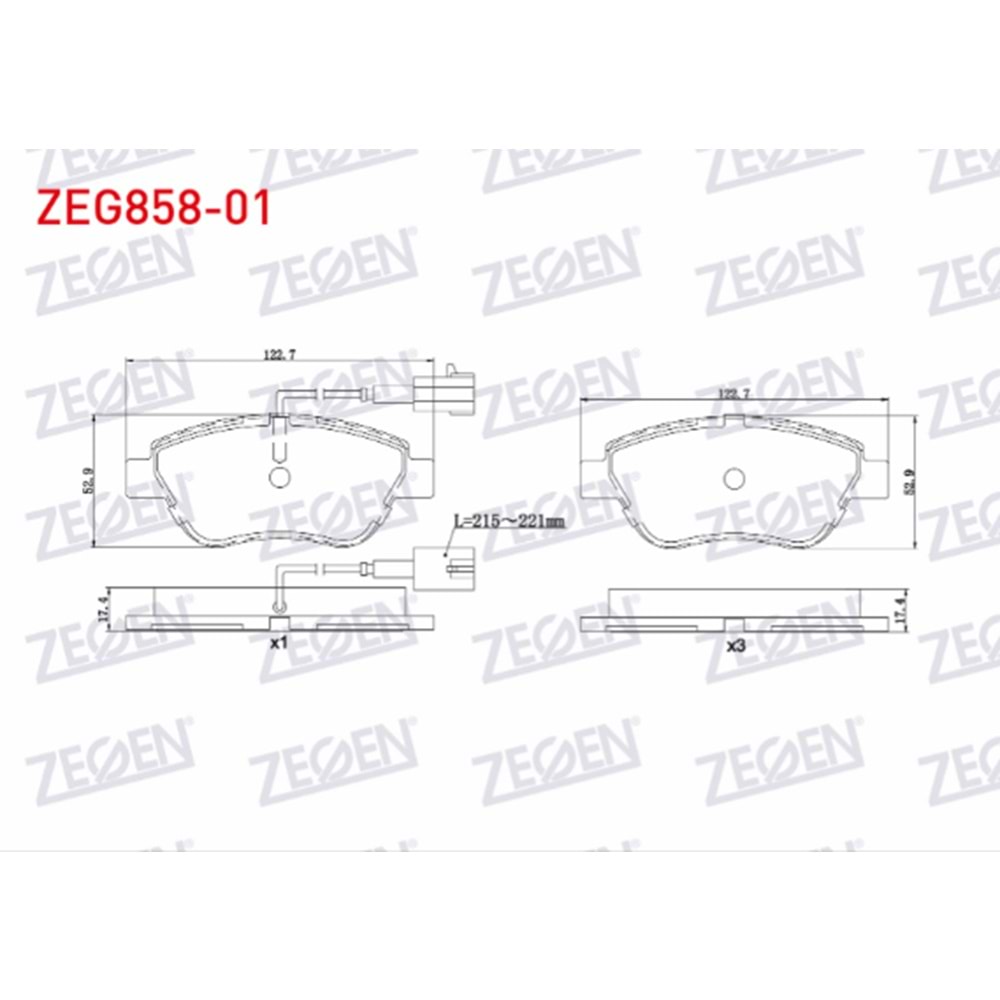 FREN BALATA ON FISLI FIAT LINEA 1.3 MJT 2007-/ALBEA 1.2i 2003-2007/ALBEA 1.3 MJT 2007-/DOBLO 1.3 MJT 2001-2010/FIORINO 1.3 MJT 2007-/G.PUNTO 1.3 MJT 2005-2012/BIPPER 1.4 HDI 2008-/NEMO 1.4 HDI 2007-