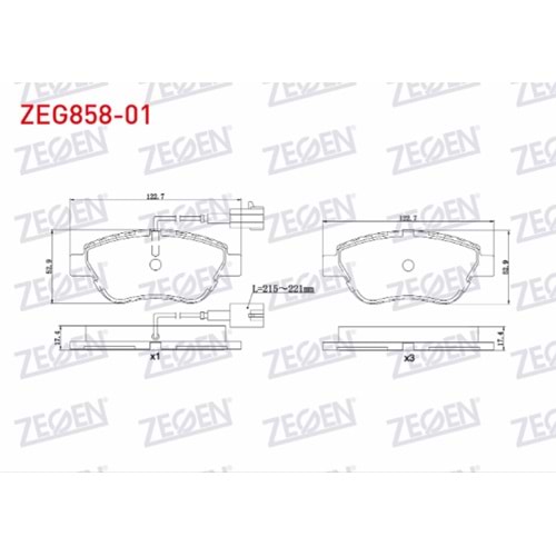 FREN BALATA ON FISLI FIAT LINEA 1.3 MJT 2007-/ALBEA 1.2i 2003-2007/ALBEA 1.3 MJT 2007-/DOBLO 1.3 MJT 2001-2010/FIORINO 1.3 MJT 2007-/G.PUNTO 1.3 MJT 2005-2012/BIPPER 1.4 HDI 2008-/NEMO 1.4 HDI 2007-