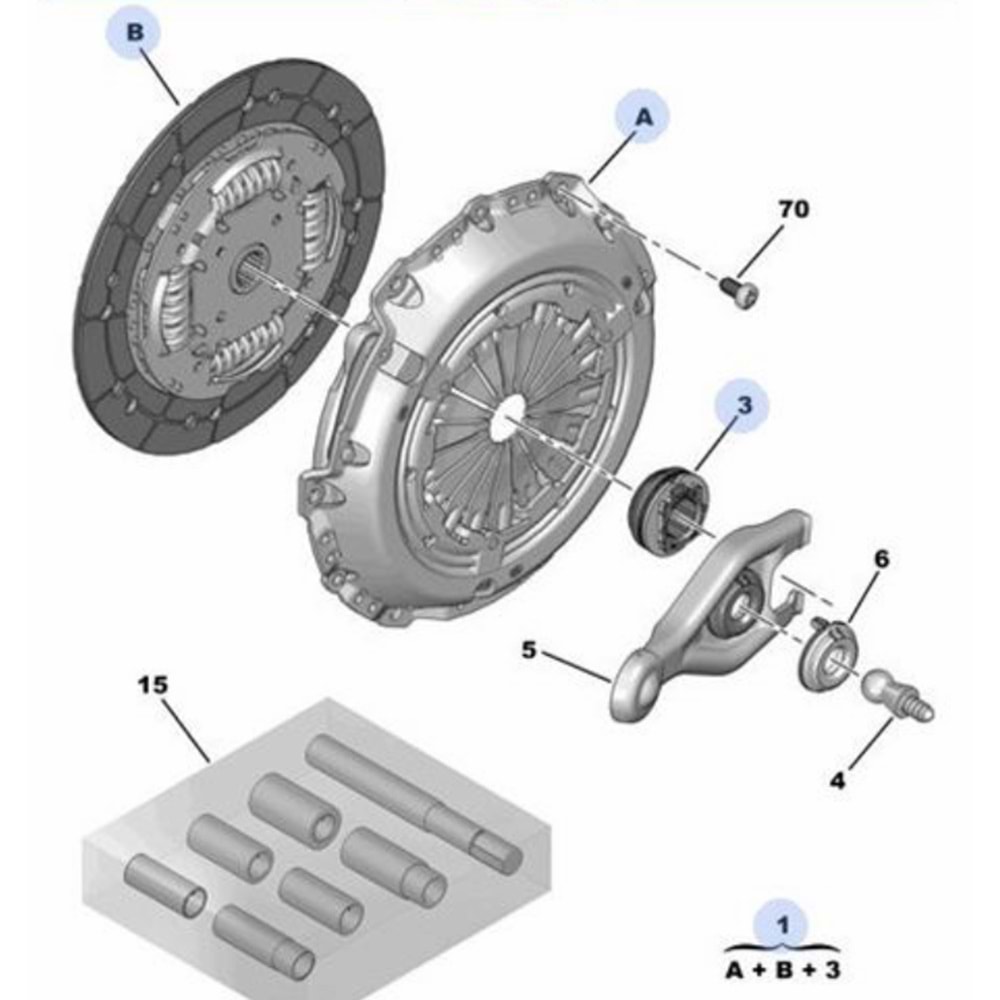 BASKI BALATA PARTNER TEPEE DEBRİYAJ BASKI PLAKA PARTNER TEPEE DV6TED4 90BG