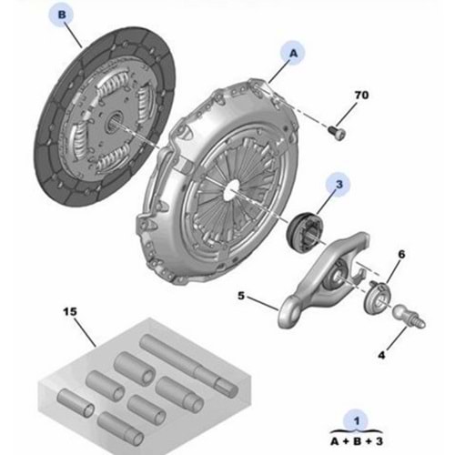 BASKI BALATA PARTNER TEPEE DEBRİYAJ BASKI PLAKA PARTNER TEPEE DV6TED4 90BG