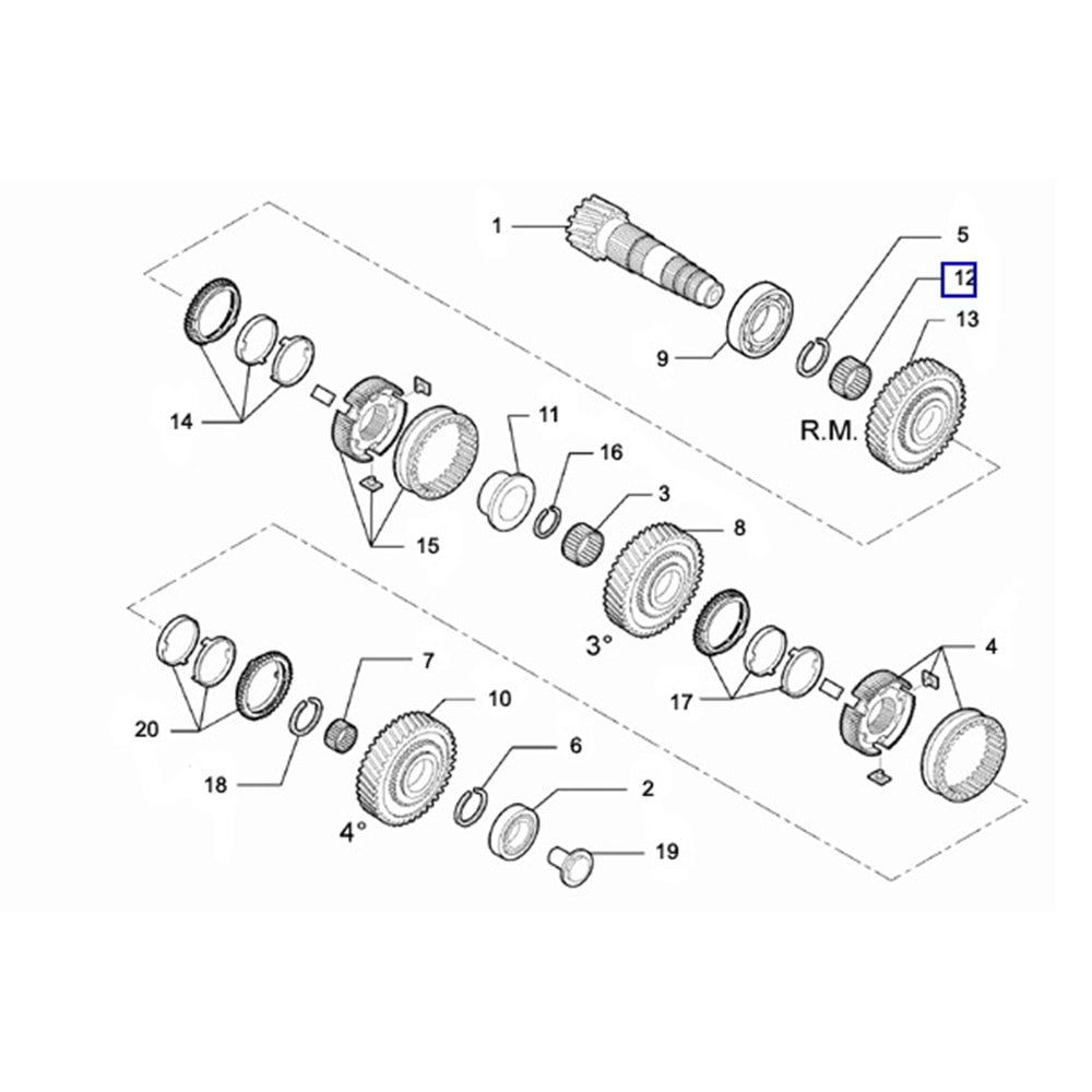 GERİ VİTES MASURALI RULMAN