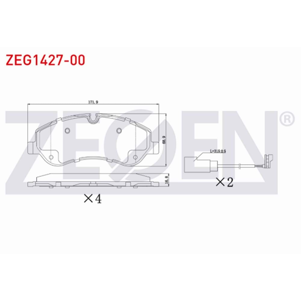 FREN BALATA ON FISLI FORD TRANSIT CUSTOM (V362) 2.2 TDCI 2012-/ TRANSIT (V363) 2.2 TDCI 2014-