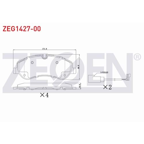 FREN BALATA ON FISLI FORD TRANSIT CUSTOM (V362) 2.2 TDCI 2012-/ TRANSIT (V363) 2.2 TDCI 2014-