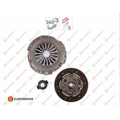 DEBRİYAJ SETİ KULAKLI RULMAN 1.6 BNZ 106/206/306 98- BASKI BALATA SET