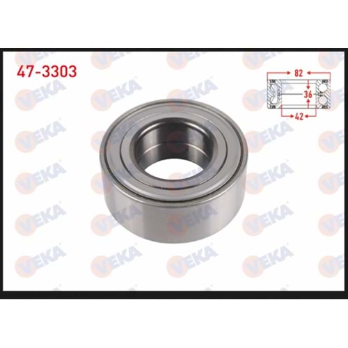 ON TEKERLEK RULMANI SOL-SAG ABS OKUYUCULU 42X82X36 PARTNER 2008-/207 2006-2012/ 208 2012-/ 307 2000-2007/ 308 2007-2013/ 3008 2009-/ 5008 2009-/ BERLINGO 1996-2008/ C3 II 2009-2016/ C4 2004-2009