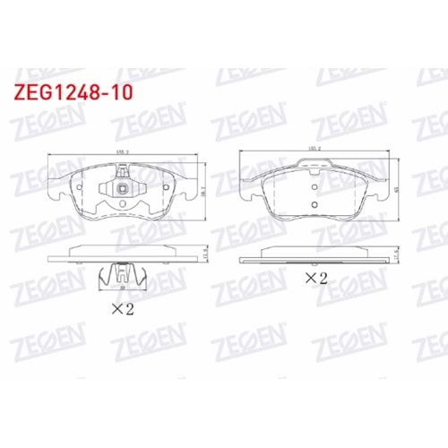 FREN BALATA ON 15-16 JANT RENAULT CAPTUR I-II 13-/CLIO V 19-/ FLUENCE 10-/ MEGANE III 08-15/ SCENIC 09-/ ZOE 19-/ DACIA DOKKER 12-/ DUSTER 13-/ LODGY 12-/ NISSAN JUKE (F16) 19-