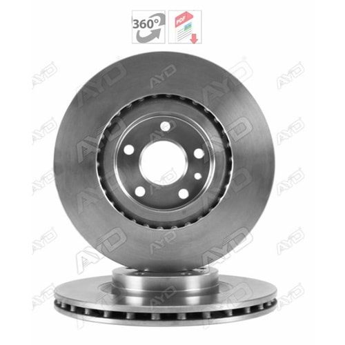 FREN DİSK AYNASI ÖN 5 bijon 284mm EGEA DOBLO 10-> FIORINO 13-> COMBO D 12->