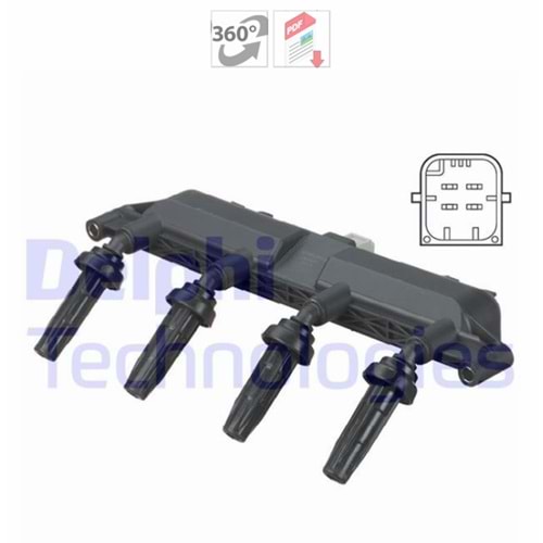 ATEŞLEME BOBİNİ GRİ SOKET FİORİNO BERLINGO-SAXO-XSARA-106-206-306-P406-P1007-PARTNER 97