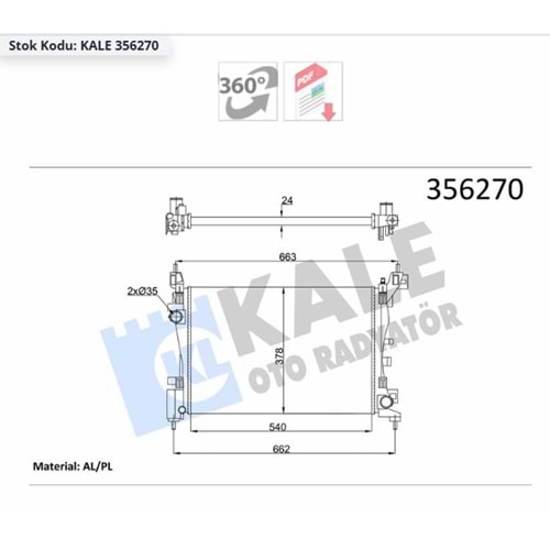 SU RADYATORU MEKANIK FIAT BİPPER NEMO FIORINO (225) 1.4i M-T AC+/- 2007-