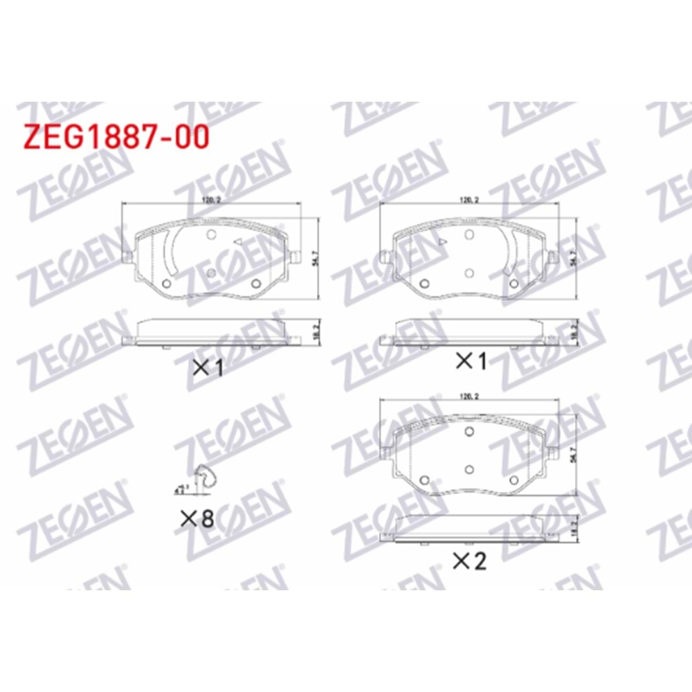 FREN BALATA ON RENAULT CLIO V 1.0 Sce - 1.0 Tce - 1.5 BLUE DCI 2020- / NISSAN MICRA IV (K14) 1.0 IG-T 2018-